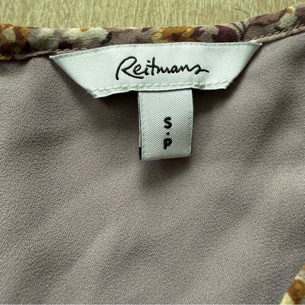 Reitmans Purple Floral Chiffon Dress Women’s Size Small Lined - Picture 8 of 11